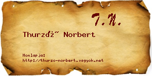 Thurzó Norbert névjegykártya