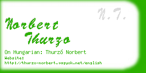 norbert thurzo business card