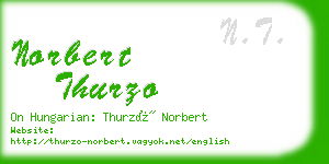 norbert thurzo business card